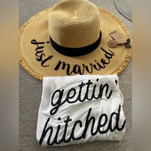 Bridal Bundle Sun Hat and Tank Size Small
